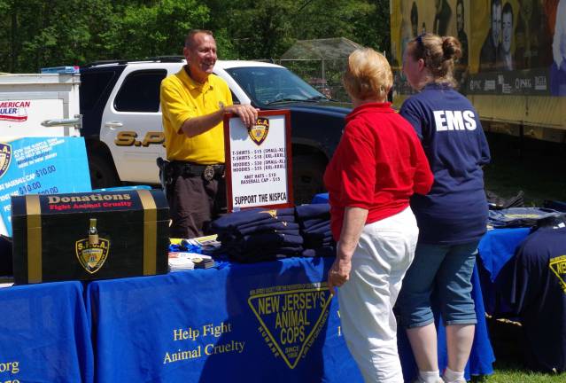 Jefferson resident Captain Rick Yokum of the New Jersey SPCA was on hand to answer questions about animal cruelty.