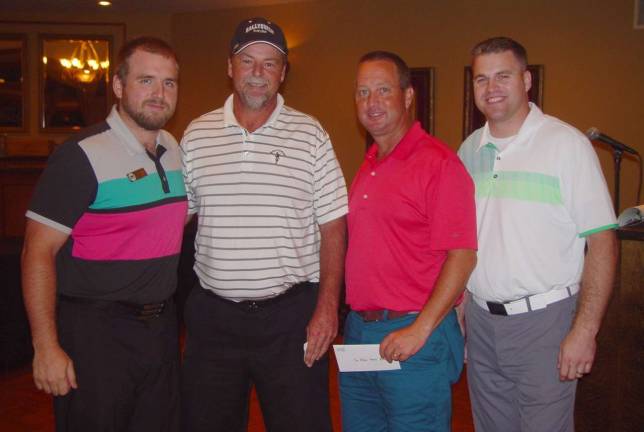 Men&#xfe;&#xc4;&#xf4;s Division Champions : Ray Raffrty and Joe Smith with Black Bear&#xfe;&#xc4;&#xf4;s Dave Lurin and Dan Hintzen.
