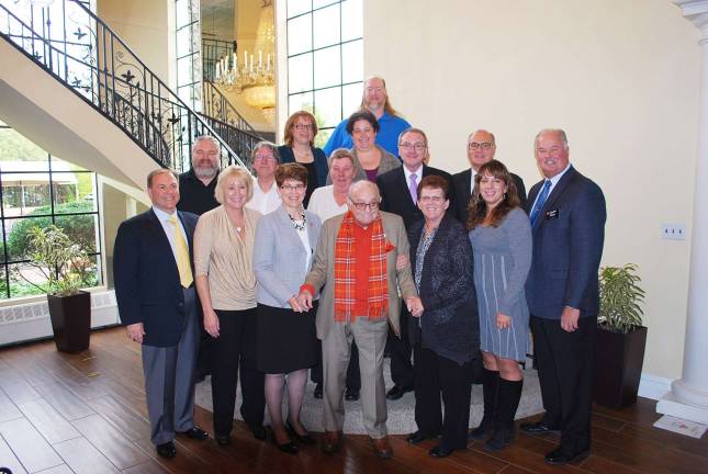 RoNetco Supermarkets honor ShopRite staffers at Perona Farms Celebrating 30 Years Front Row: David P. Romano (Vice President & CFO); Lisa Laureys (Hackettstown); Cathie Miller (Succasunna); Dominick V. Romano (President & CEO); Pamela Iberer (Newton); Suzanne DesRochers (Newton); Hank Ramberger (General Manager). 2nd Row: John Trimmer (Hackettstown); Robert Burek (East Stroudsburg, PA); Gale Swarts (Stanhope); Daniel LeClech (Monroe, NY); Dominick J. Romano (Vice President & COO). 3rd Row: Maria McCluskey (Phillipsburg); Michelle Bator (Hackettstown). Back Row: Walter Shaw (Swartswood)