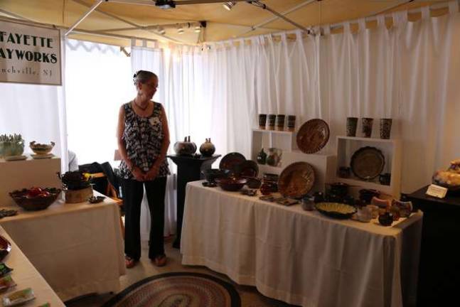 Joyce Maurus-Sullivan of Lafayette Clayworks in Branchville at Peters Valley Craft Fair also has a gallery and offers classes.