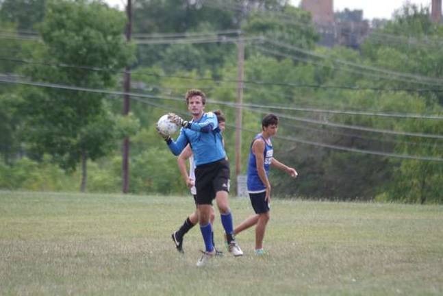 College soccer team prepares for season Skylanders goalie Josh Gates with the ball. Gates hails from Australia. He is attending SCCC studying liberal arts.