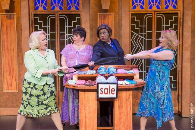 Survive 'The Change' with Menopause the Musical Menopause The Musical - Winter Tour 2014. Pictured from left: Roberta B Wall, Ingrid Cole, Sandra Benton, and Kimberly Vanbiesbrouck.