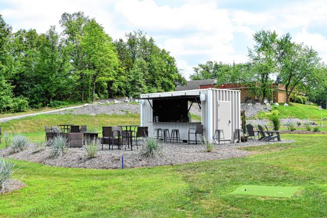 New sport comes to Mountain Creek <b>The outdoor full-service bar in the center of the course. (Photo by Theresa Esposito)</b>