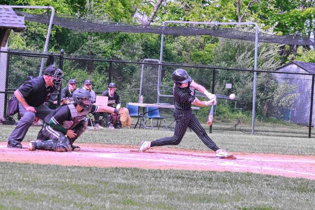 Photos: Rangers advance to semifinal Wallkill Valley's Zack Clarken hits the ball in the second inning.