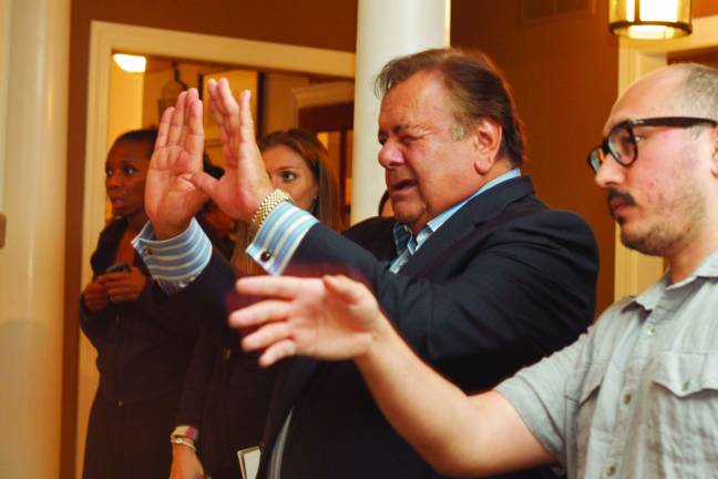 'Goodfellas' actor films locally Paul Sorvino's to use Kickstarter to garner funding for his independent movie Photos by Lyndsay Cayetana Bouchal Paul Sorvino with his cast on the shoot in Frankford.