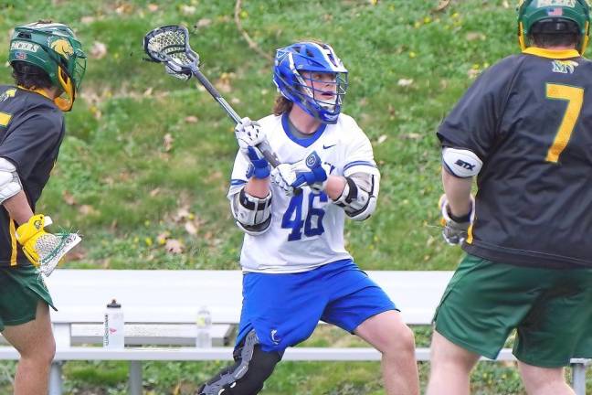 Zack Riegler played attack for the Cabrini University men’s lacrosse team in 2022.