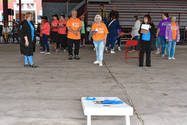 Montague wins gold in Senior Olympics <b>Corn hole was one of the six events.</b>