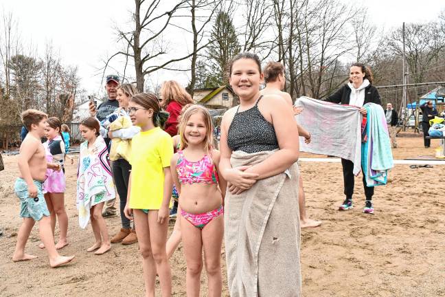 Photos: Polar Plunge in Byram Joni and Norah Pomeroy after the Polar Plunge.