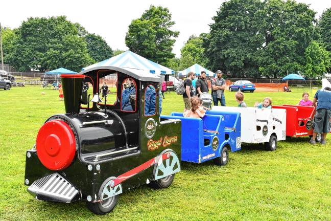 Borough’s day in the sun Children’s activities included a train ride.