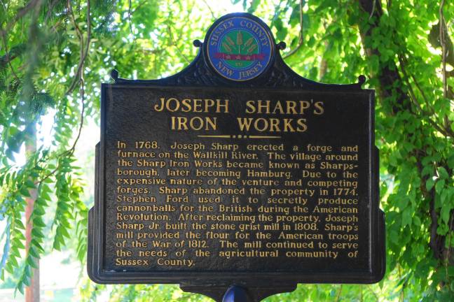 No one identified last week's photo as the site of Joseph Sharp's Iron Works historical sign.