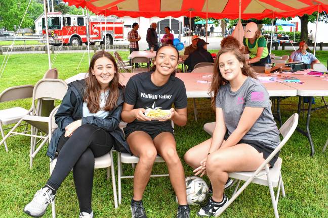 Borough’s day in the sun Bailee Gandarinho, Jordyn Trinkleback and Brooke Gandarinho.