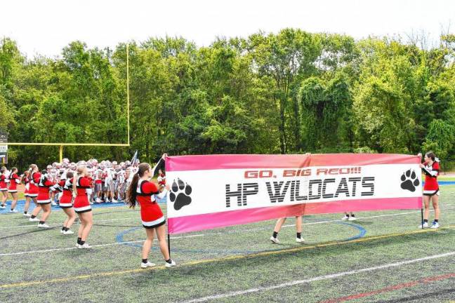 Football roundup: High Point beats Jefferson <b>The High Point Wildcats prepare to run onto the field. (Photo by Maria Kovic)</b>