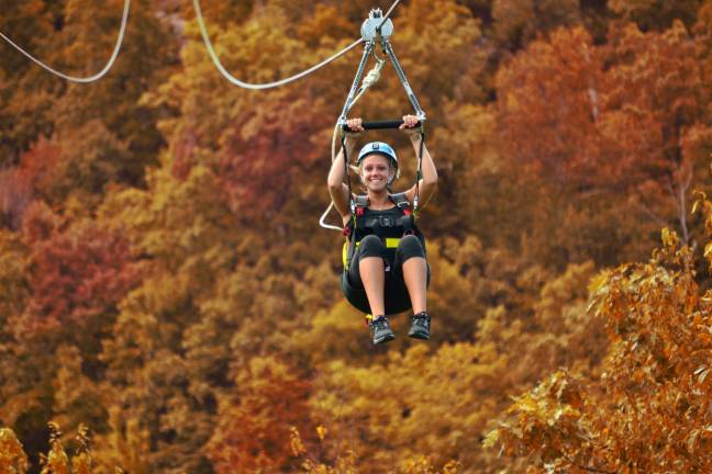Leaf peeping season opens with some off-the-beaten-track options Zoom Zip Lines offered at Mountain Creek in Vernon.