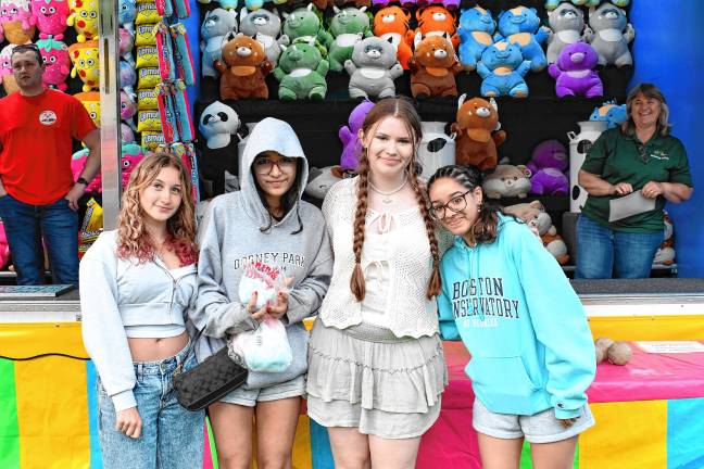 Photos: Firemen’s Carnival Lilyebelle Griffiths, Aaliyah Castro, Izabella Baldyga and Sandra Malave, all of Jefferson.