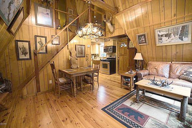 One-of-a-kind retreat on 13+ acres with trout stream Living room