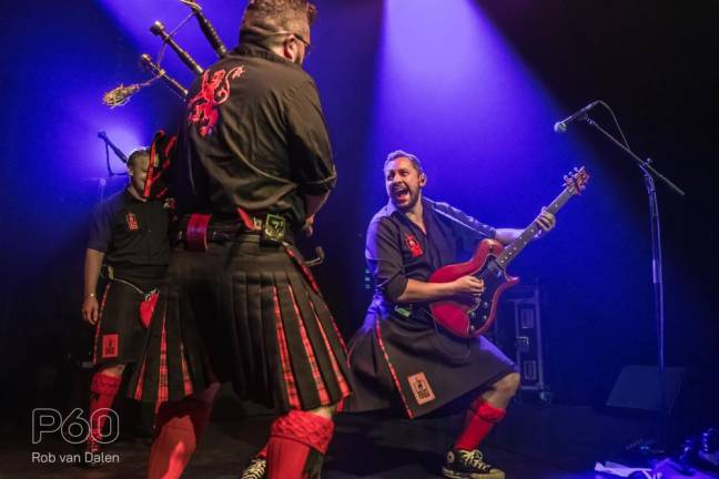 From classic hits to rockin’ bagpipes The Red Hot Chili Pipers of Scotland will play Sunday night at the Newton Theatre. (Photo by Rob van Dalen)