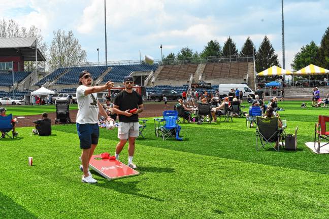 Miners open 10th season tonight <b>Corn hole is one of the activities.</b>