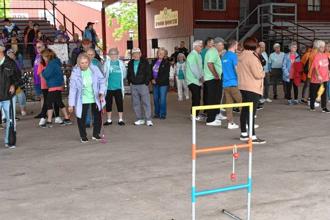 Montague wins gold in Senior Olympics <b>Participants compete in the Ladder Toss.</b>