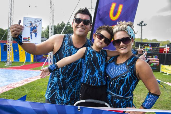 Family circus to wow fairgoers <b>The Circus Incredible family poses after their show at the fair in 2023. (File photo by John Hester)</b>