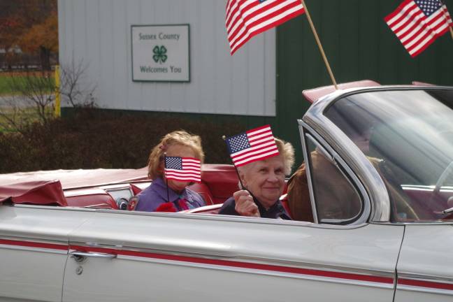 Barry Lakes/Vernon resident and former Hamburg Senior&#xfe;&#xc4;&#xf4;s Club president Anna Mae Schurko, 87, is shown during the parade. Schurko is a World War II veteran of the Cadet Nurse Corps. In the past she was also Grand Marshall of the Salute to Veterans Parade.