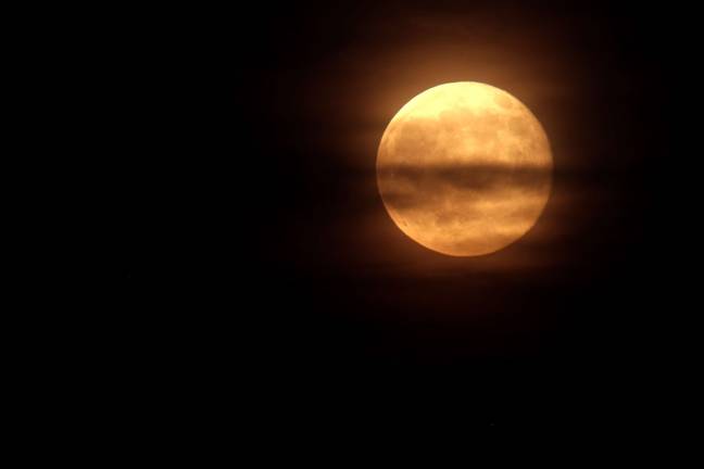 Super Moon rose over area Sturgeon Moon Supermoon is shown on July 12.
