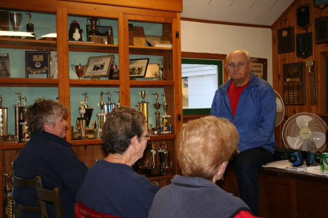 Franklin Revolver and Rifle Association hosts training National Pistol Champion John Heller answers students' questions about pistol marksmanship and firearms safety.