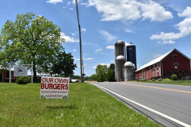 The year school kids got a taste of local Windy Flats Farm in Wantage, NJ provided ground beef to Vernon and a few other school districts this year. Photo by Becca Tucker