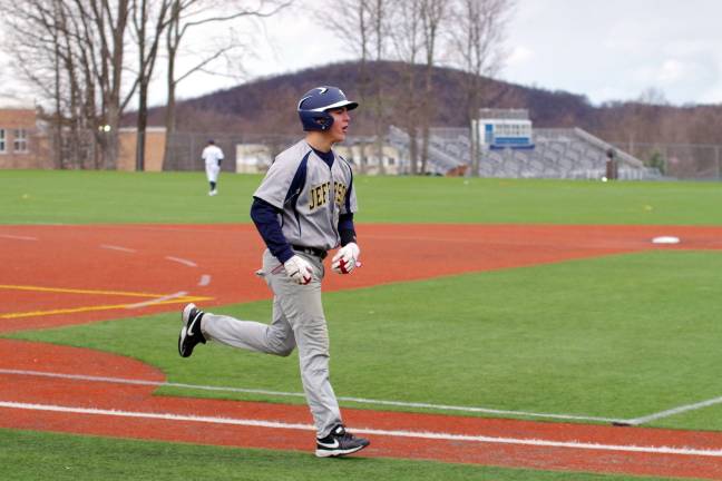 Jefferson's Haller rounding the bases after cluch homer