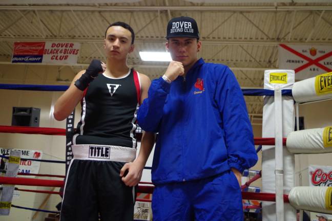 New Jersey boxers Magdi Aref of Hopatcong and Anthony Sales of Randolph pose for a portrait.