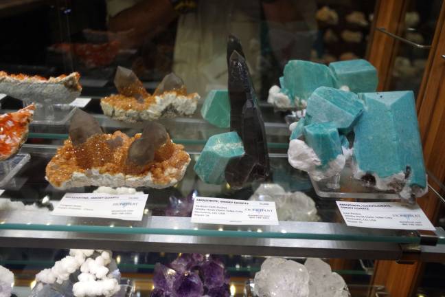 Some very impressive stones and minerals were available for sale both inside and outside the Franklin Elementary School.