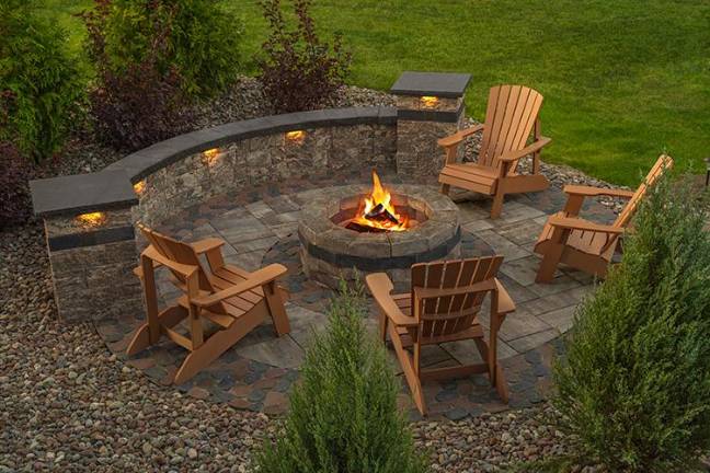 An outdoor firepit kit.