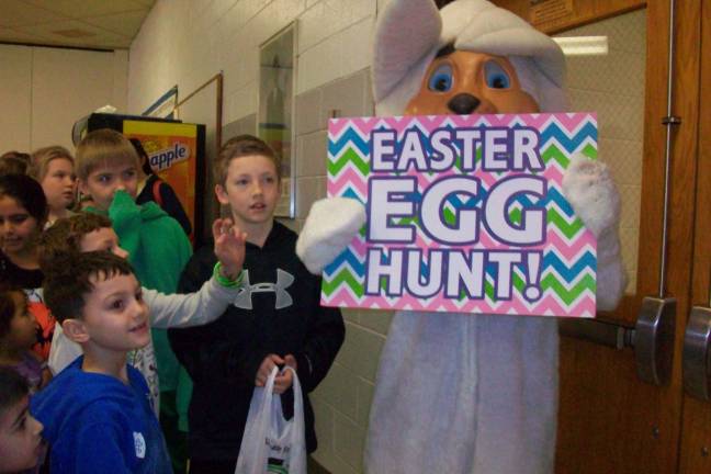 Wallkill Valley FBLA members presented an Easter egg hunt for the children after the Safety Town program.
