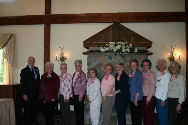 The officers of the Senior Citizens of Hardyston Township were installed at The Farmstead on May 19. Pictured from left, are: Ray Hatke, president; Fran DiGangi, vice president; Mildred Meibach, second vice president; Jackie Howell, asst. secertary; Evelyn Verrico, secretary; Barbara Hatke, treasurer; MariAnne Cusa, asst. treasurer; Sue Filgrove, trustee; Elizebeth Sherlock, Trustee; Norma Napolitano, trustee; and Anna Kent, installer and former trustee.
