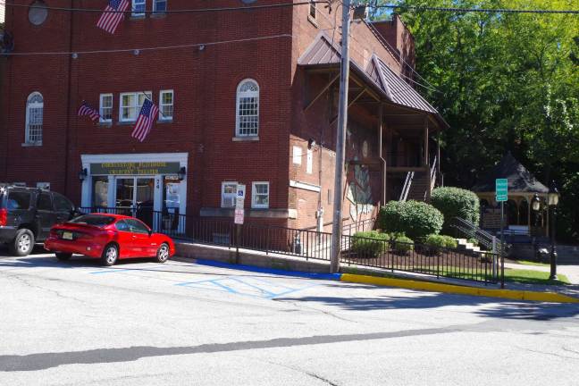 The Cornerstone Playhouse is located at 74 Main Street in Sussex. As one travels up Main Street, the playhouse is just out of sight on the right side, just behind the Deckertown Commons park and gazebo. It is directly across the street from the Fountain Square Inn and Bobo Kitchen.