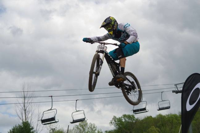 Mountain Creek hosts mountain biking event A jump is shown during the 2014 Mountain Creek Spring Classic Mountain Bike Races.