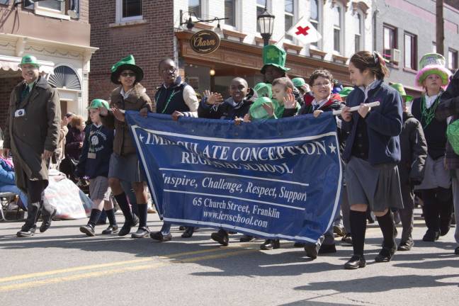 Marchers from Immaculate Conception Regional School in Franklin.