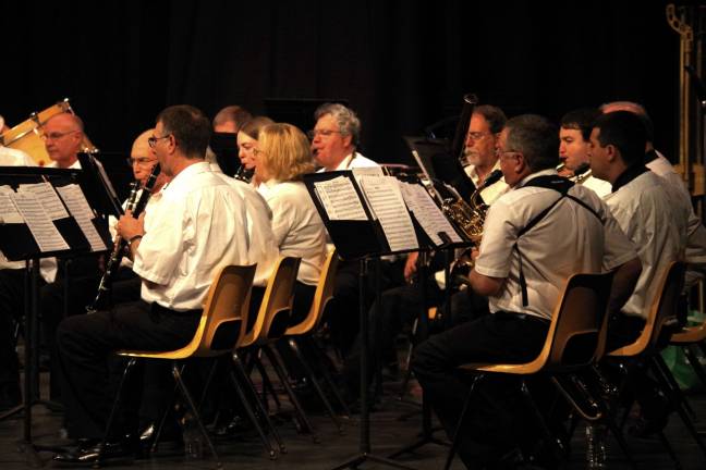 The woodwind section of the Oakland-based North Jersey Concert Band.