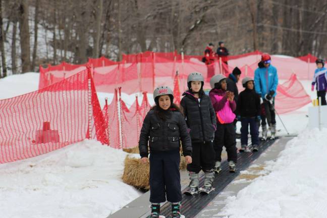 Hidden Valley changes hands Children from New York City YMCA branches hit the slopes at the beginner trail of the former Hidden Valley Ski Area in Vernon this past weekend. The mountain is being renamed the National Winter Activity Center. Photo provided.