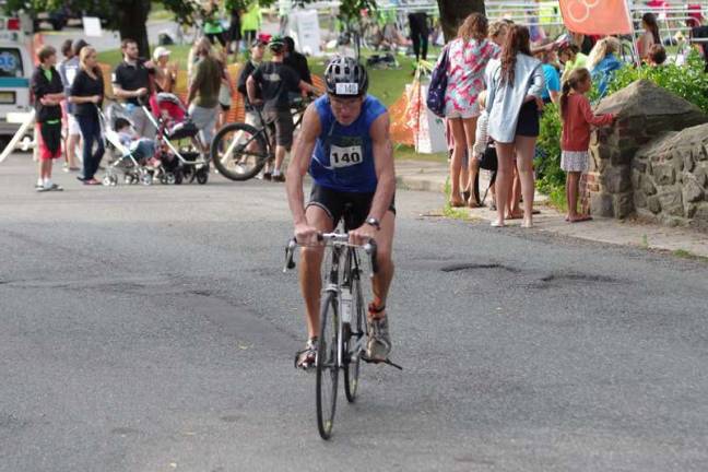 Swim, cycle, run Vincent Connors, 72, of Newton, was the second oldest competitor and finished with an overall time of 1:43:19.19.