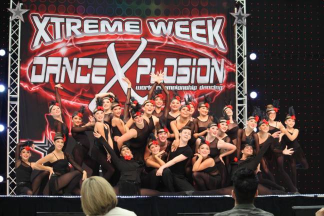 The Dance Expression Dance Company is shown outside the Dance Xplosion championships in Wildwood.