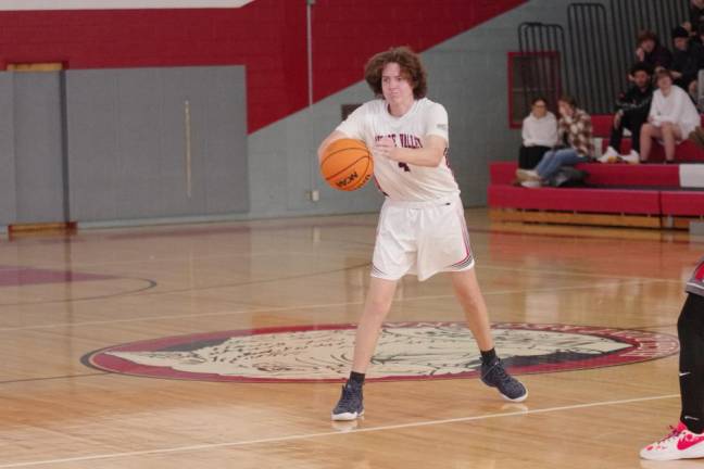 Lenape Valley's Dylan Van Tuyl scored two points.