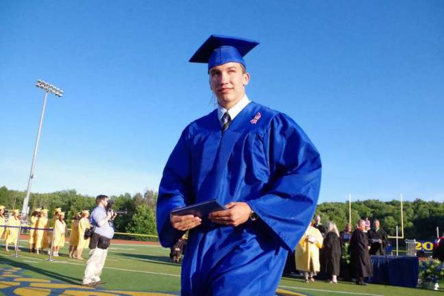 High school graduate Logan Costello.