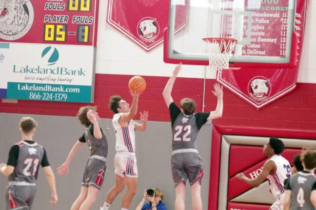 A Lenape Valley player prepares to shoot.