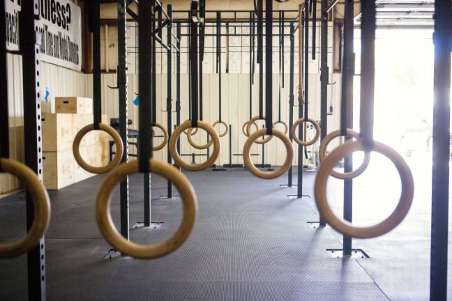 Rings in the gym.
