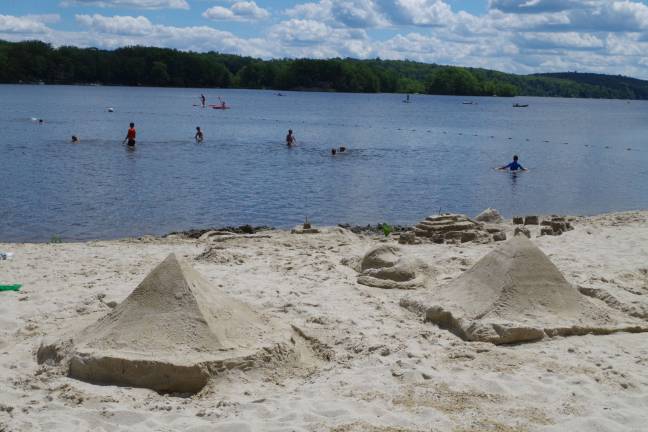 Highland Lakes families enjoy special day Some creations made during the sand castle building event.