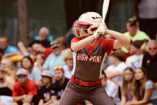 Junior Mikayla Conklin is at bat.