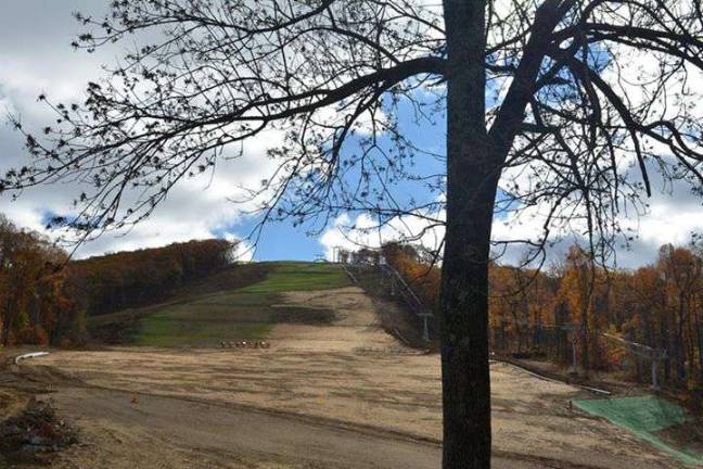 The slopes are ready for snow.