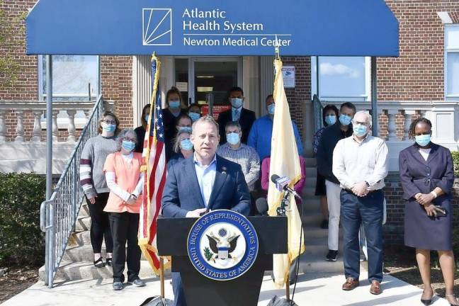 ‘We can’t allow this youth mental health crisis to worsen’: Newton Memorial Hospital gets $750K for behavioral health services U.S. Rep. Josh Gottheimer (NJ-5) at Newton Memorial Hospital on Tuesday (Photo provided)
