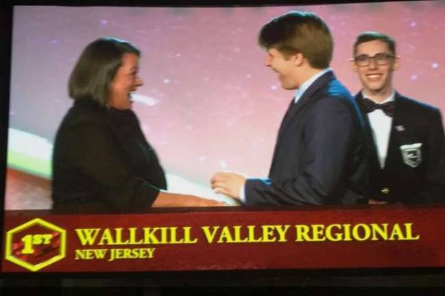 Wallkill Valley FBLA wins at leadership conference NLC March of Dimes 1st place award: Wallkill Valley Regional High School FBLA Community Service Vice President Tyler Small is excited to receive the 2017 NLC March of Dimes First Place Award for the chapter that raised the most money for healthier babies.
