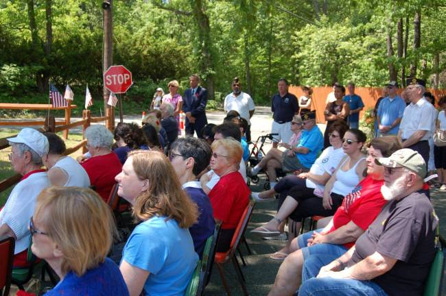 Part of the crowd that attended the Memorial Day services at the American Legion Post 423 Home.